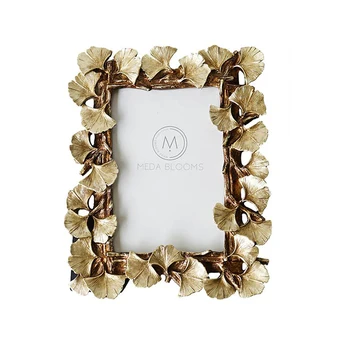 

Resin Retro Frame Golden Ginkgo Leaf Photo Frame Home Decorations