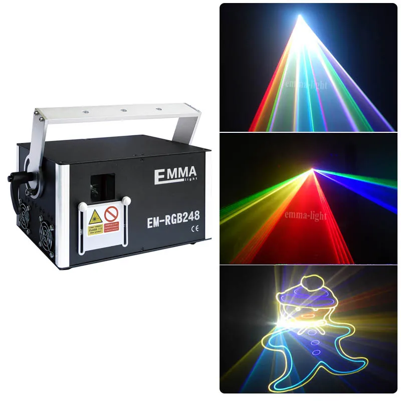 ILDA 3000MW RGB SD Card laser.DMX Controller full color animation laser