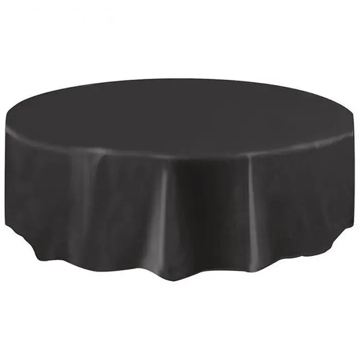 Plastic Circular Table Cloth Cover Disposable Party Home Wipe Clean Tablecloth TB Sale