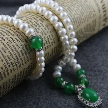 Модные Классические Настоящее пресной воды Ювелирные изделия из жемчуга, Цепочки и ожерелья браслет серьги комплект украшений аксессуар для очарование Для женщин