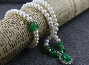 

Fashion Classical Real Freshwater Pearl Jewelry Set, Necklace Bracelet Earrings Jewellery Set Accessory for Charm Women