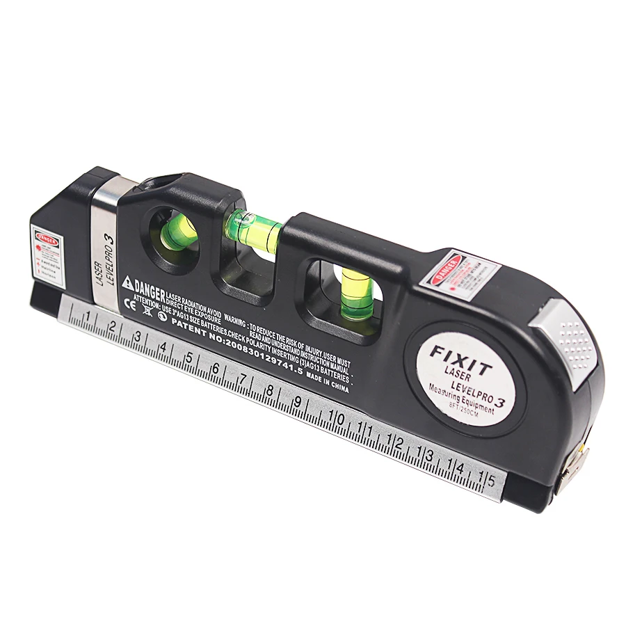

Laser Level Horizon Vertical Measure 8FT Aligner Standard & Metric Rulers Multipurpose Measure Instrument