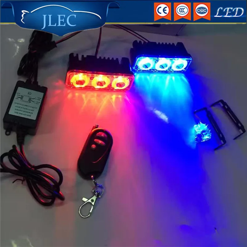 Car-styling 3X2 LED DRL with LED RF Remote Controller Internal Silicone Waterproof Fog Light Car Strobe Flash Dash Warning Light