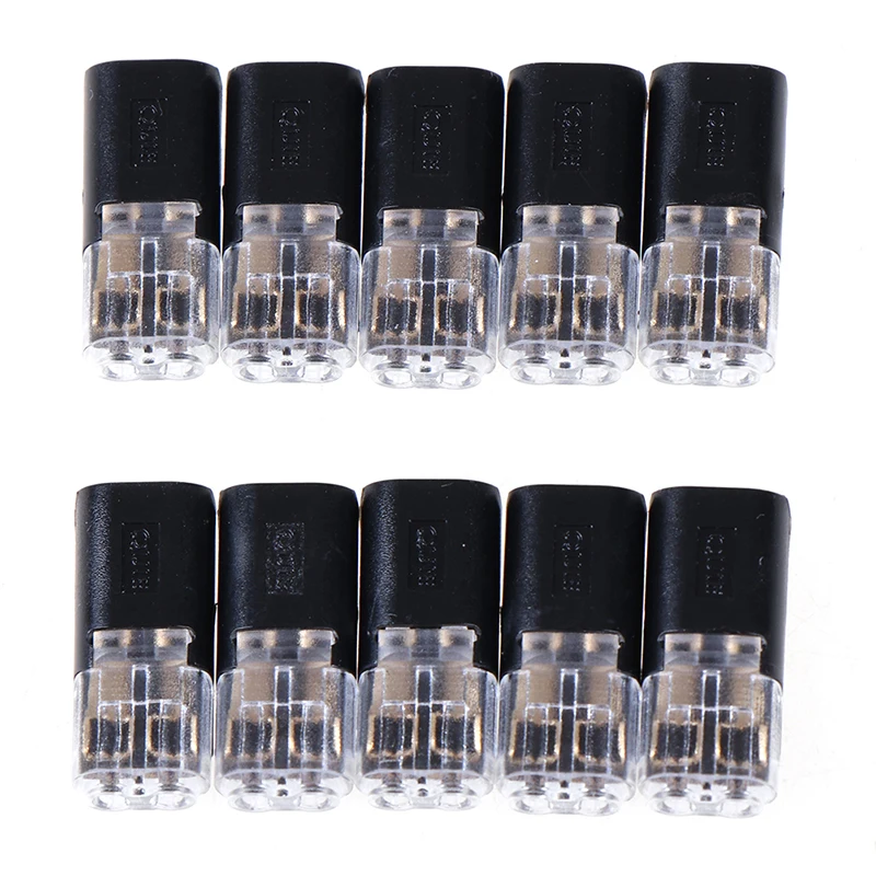 

10Pcs 2 Pin Pluggable Spring Lock Wire Connector Cable Crimp Terminal