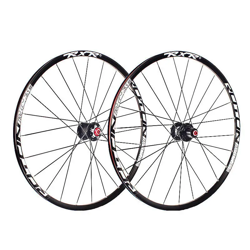 RXR 26/27. 5/29er набор колес для горного велосипеда 25 мм обод карбоновая ступица диск клишер обод для шины 7-11S колеса - Цвет: 26-Black-QR