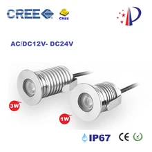 1 Вт 3 Вт подземный встраиваемый светильник с чипом Cree DC12-24V наружный IP67 безопасный Ландшафтный асфальтоукладчик светильник ling квадратный наземный светильник 4 шт. CE