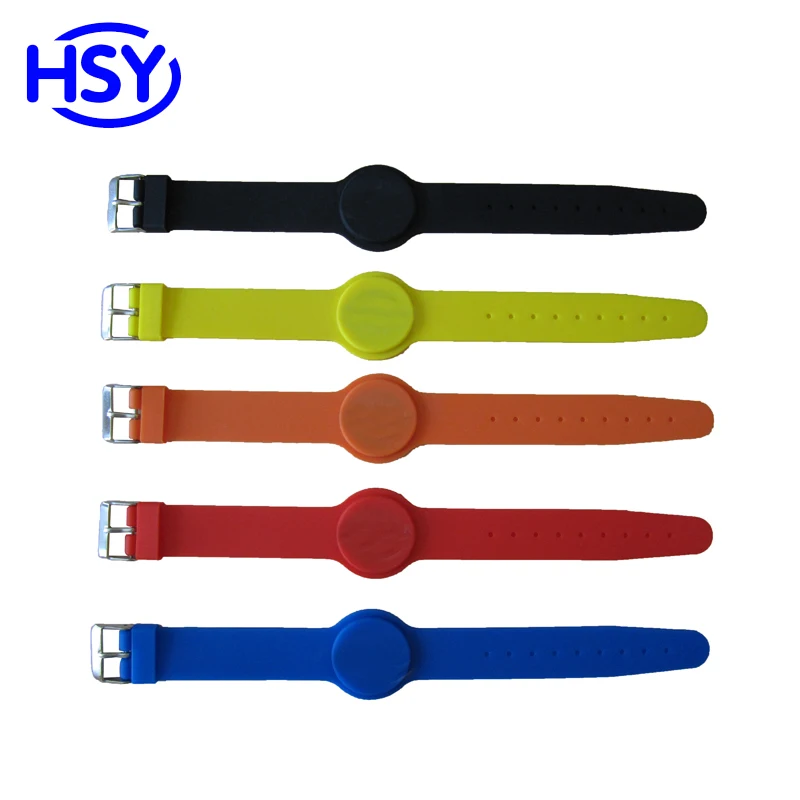 

Adjustable Size 125Khz and 13.56Mhz RFID Silicone Wristband Proximity TK4100 EM ID access controller HF IC MF 1K Watch Type Card