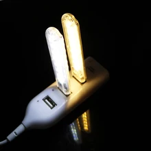 5 В Портативный USB LED ночник SMD 5730 3 светодиода 8 светодиодов лампа гаджет для чтения Тетрадь Запасные Аккумуляторы для телефонов портативный компьютер PC 100 шт