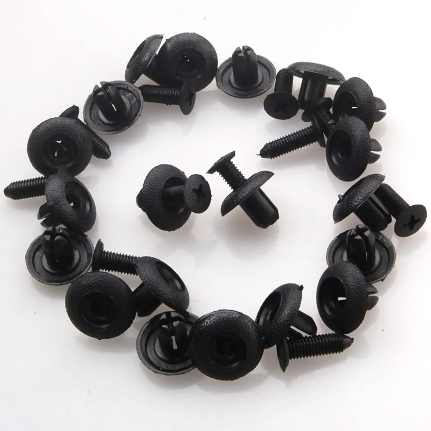 Buy 100Pcs Front & Rear Bumper Clip Nylon Push Type