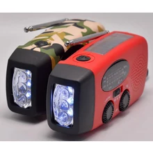 Многофункциональное переносное радио зарядка от солнечной энергии, с ручкой Динамо питание AM/FM/Weather погода радио с 3 светодиодный фонарик