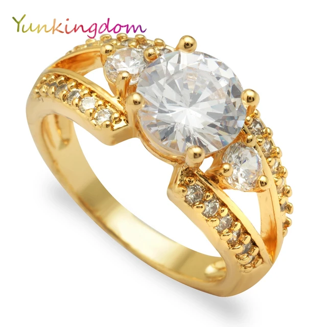 Yunkingdom Engagement crystal rings jewelry female costume accessories zircon ri Yunkingdom Engagement crystal rings jewelry female costume accessories zircon ri