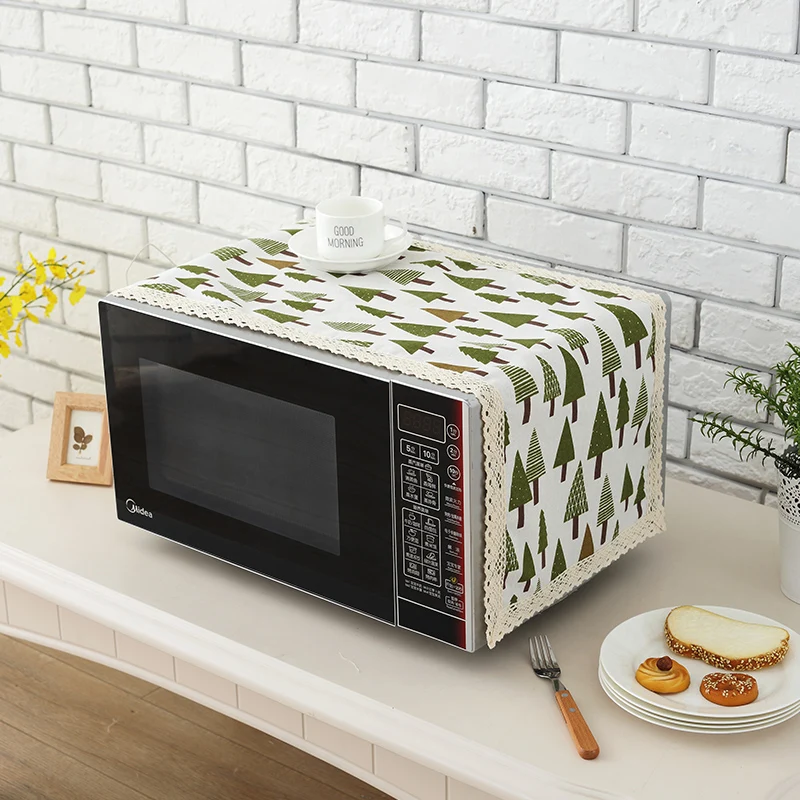 Trees Dust Cover Microwave Oven Cloth Rural Cloth Art Dust cover