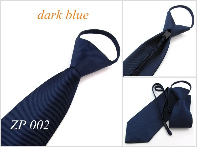 8 см тонкий формальный мужской галстук на молнии для свадебной вечеринки бизнес галстуки Полосатый удобный мужской галстук черный синий красный