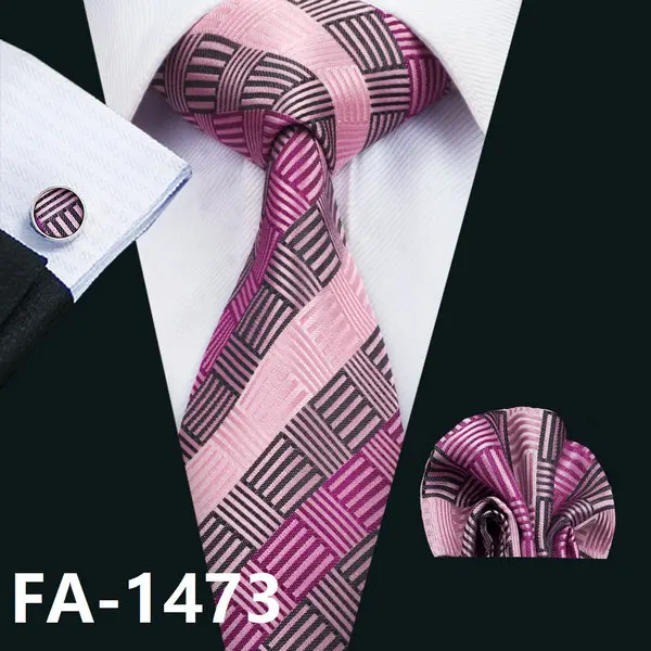 FA-999 Barry. Wang, мужские галстуки, серый, Цветочный, Шелковый, жаккардовый галстук, Hanky, запонки, набор, мужские деловые подарочные галстуки для мужчин - Цвет: FA-1473