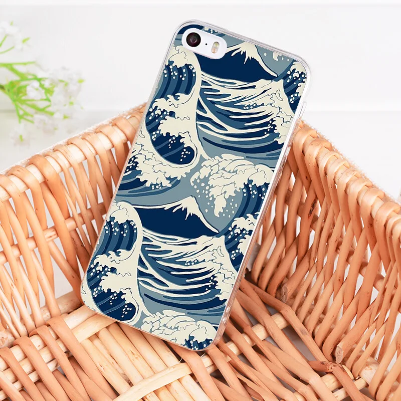 MaiYaCa Wave Art японские зеленые Illust Coque чехлы для телефонов iPhone 11 Pro Max 8 7 6S Plus X XS XR XSMAX