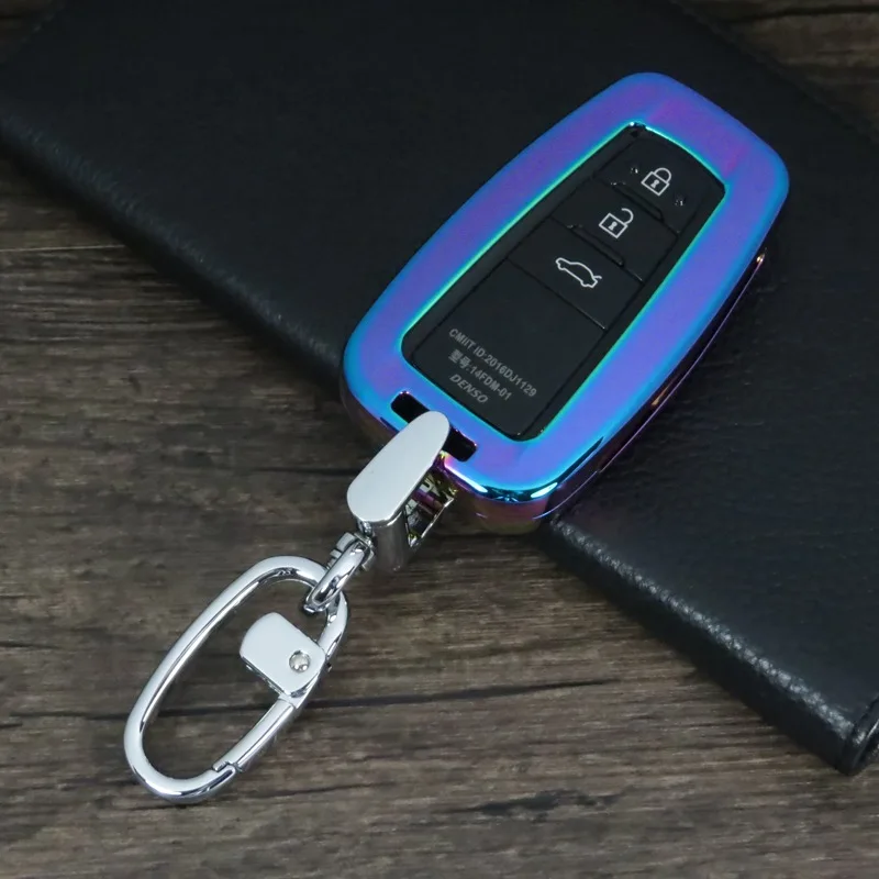 

Aluminium Alloy Car Key Bag Key Case Cover For Toyota Camry Corolla C-HR CHR Prado 2018 Key Protection