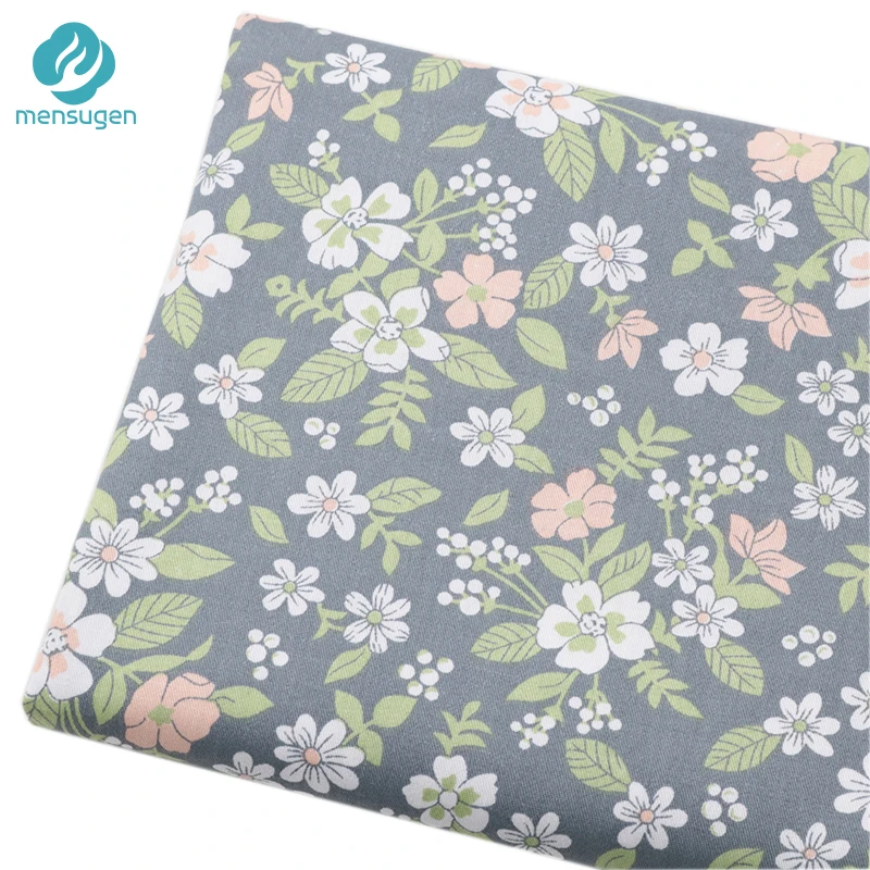 

Mensugen 50cm*160cm Flower Grey Cotton Fabric for Patchwork Blanket Textile Baby Crib Sewing Material Tilda Doll Cloth