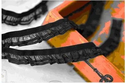 Кружева эластичные марлевые рюшами Кружева DIY аксессуары для одежды - Цвет: Черный