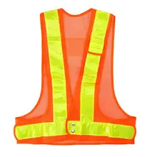 Сетчатый защитный светоотражающий жилет высокая видимость безопасности сетчатый жилет для езды на велосипеде на открытом воздухе строительство(оранжевый