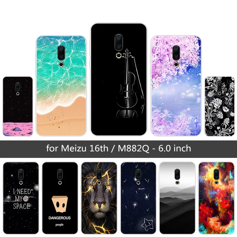 6 0 &quotдля Meizu 16th Прозрачный чехол для телефона M882Q ультратонкий ТПУ мягкий задней