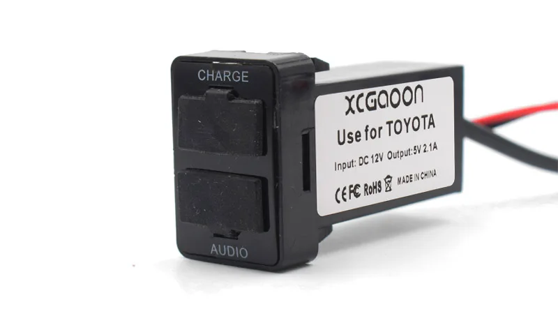 XCGaoon Специальный 5 в 2.1A Автомобильный USB интерфейс разъем зарядное устройство адаптер и USB аудио разъем использовать для TOYOTA Corolla Auris Avensis RAV4