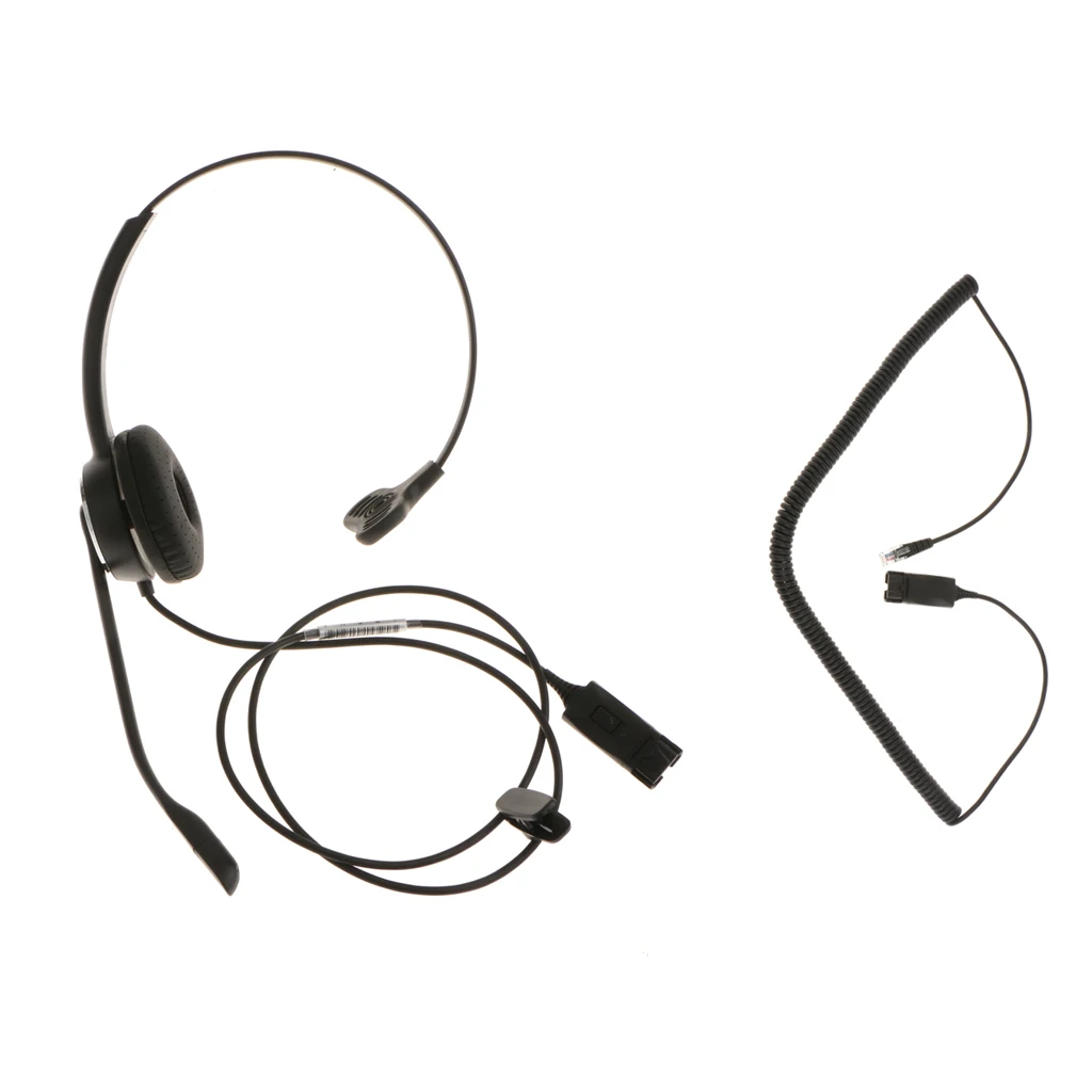 QD-RJ9 Call Center Corded Headset Noise Cancelling For Landline Phones