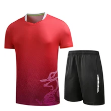 Быстросохнущий бадминтон одежда для женщин/мужчин, теннисные наборы, наборы для настольного тенниса, комплекты одежды для бадминтона(шорты+ шорты), 212