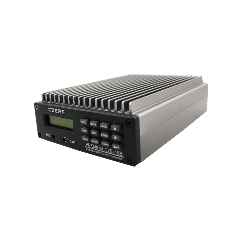 0 Вт-15 Вт Премиум CZE-15B ПК контроль FM вещания передатчик вещания GP антенна TNC комплект