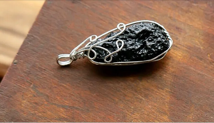 

Natural Black Meteorites & Tektites Jewelry Specimens pendant