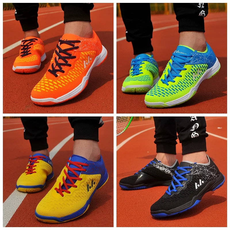 

Top Quality Adult Kids Professional Training Badminton Shoes Couple Breathable Mesh Sneakers Men Women Tennis shoe Jogging Boots
