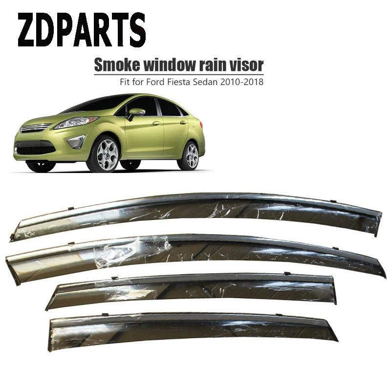 ZDPARTS 4pcs Car Wind Deflector Sun Guard Rain Wind Vent Visor Cover