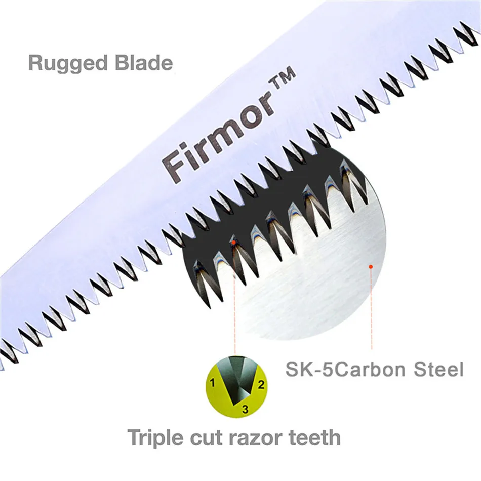 FIRMOR 7 дюймов Портативный SK5 Складная пила обрезка сада Садоводство инструмент многофункциональный бабочка нож пила для дерева