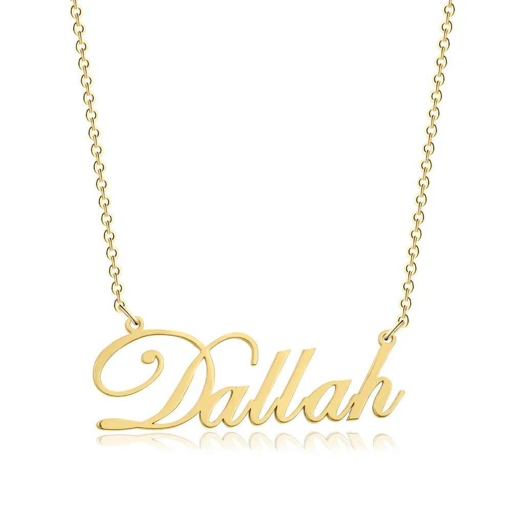 Stainless Steel Personalized Custom Necklaces Name Necklace Gold silver rose gold Nameplate Pendant Choker gift for love | Украшения и