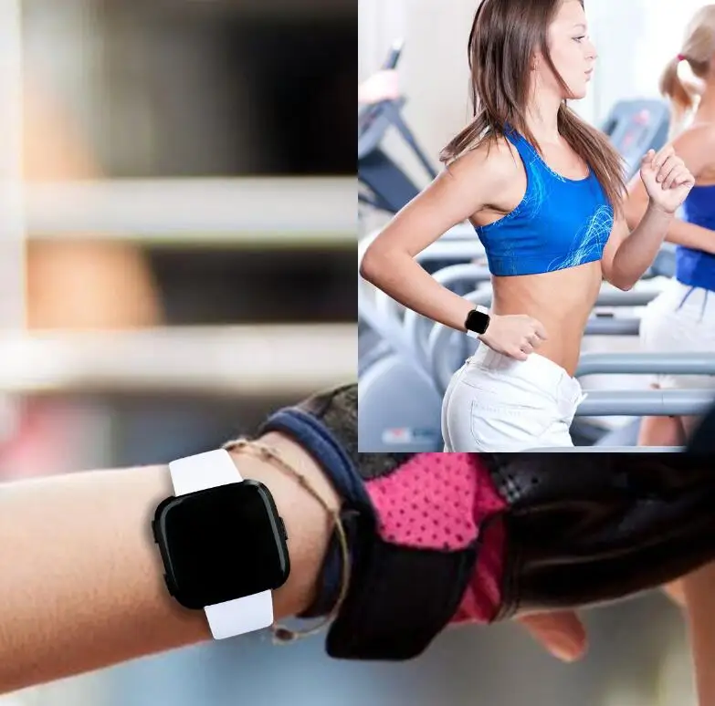 KINGBEIKE Fashion Sport Silicone Band For Fitbit Versa Watchbands 10 Colors Replacement Wristwatch Bracelet Strap Uniform size