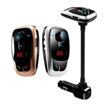 

Multi-function Car Fully Compatible Bluetooth Wireless Hands-free Call Kit FM Transmitter Dual USB Car Charger U-Type MP3 Player