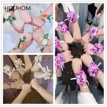 Bruidsmeisje Gift Team-Bruid Tijdelijke Stickers/Kunstmatige Pols Bloem Bruiloft Gunsten en Giften voor Gasten Gepersonaliseerde Gift(China)