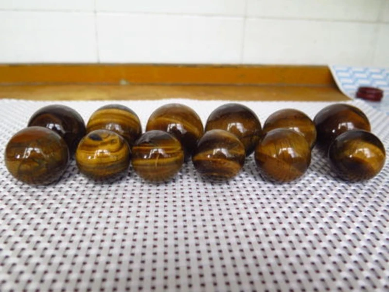 12 NATURE TIGEREYE SPHERE CRYSTAL BALL Healing