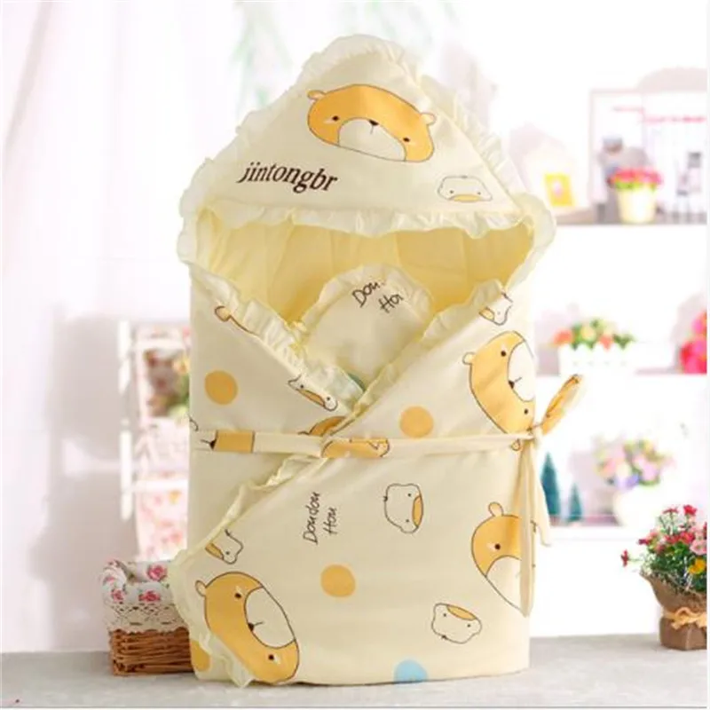 Конверт для новорожденных пеленать 90*90 см младенец Пеленание Одеяло Обёрточная бумага зима хлопок печатных ребенка спальный мешок постельные принадлежности