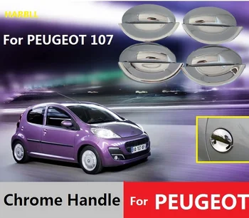 

For Peugeot 107 Chrome Handle Cover Trim Set 2005 2006 2007 2008 2009 2010 2011 2013 2014 BYD F0 Car Styling