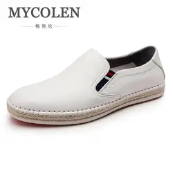 Mycolen брендовые черные обувь ручной работы Для мужчин Брендовая дизайнерская обувь ретро Стиль обувь для вождения минималистский Дизайн