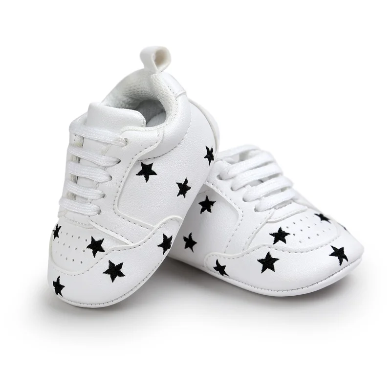 Мода Prewalkers для маленьких мальчиков для новорожденных девочек младенцев обувь из искусственной кожи спортивные ботинки нескользящая обувь