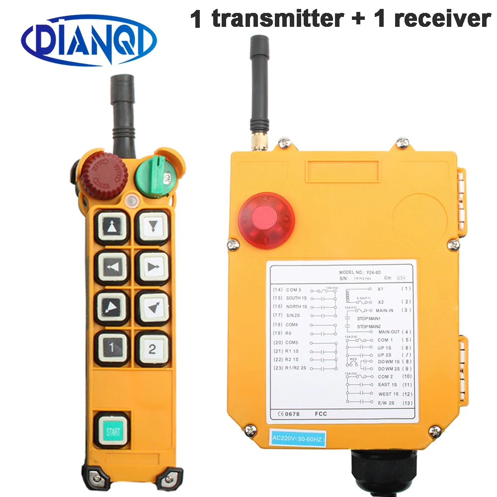  F24-8S F24-8DIndustrial Wireless Radio remote controller switch speed control Hoist Crane Lift Cran
