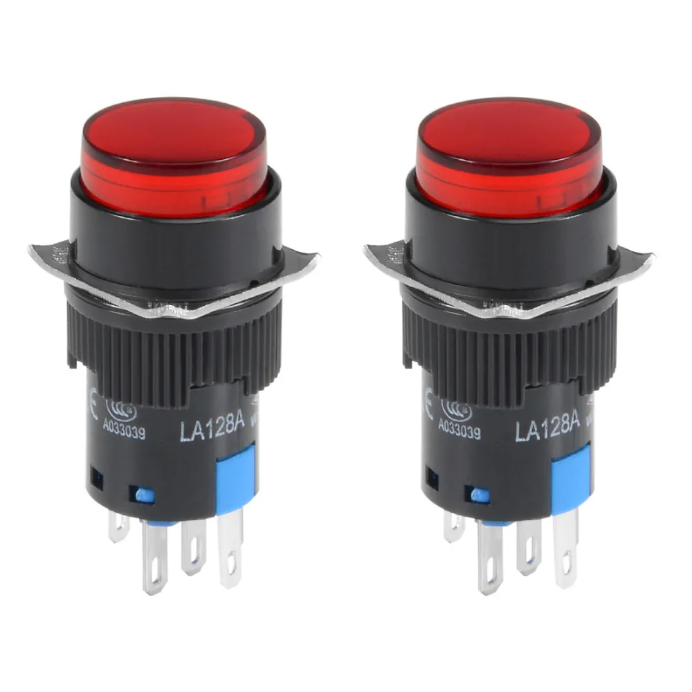 uxcell 22mm Momentary Plastic Round Push Button Switch Red 1NO 1NC uxcell 22mm Momentary Plastic Round Push Button Switch Red 1NO 1NC