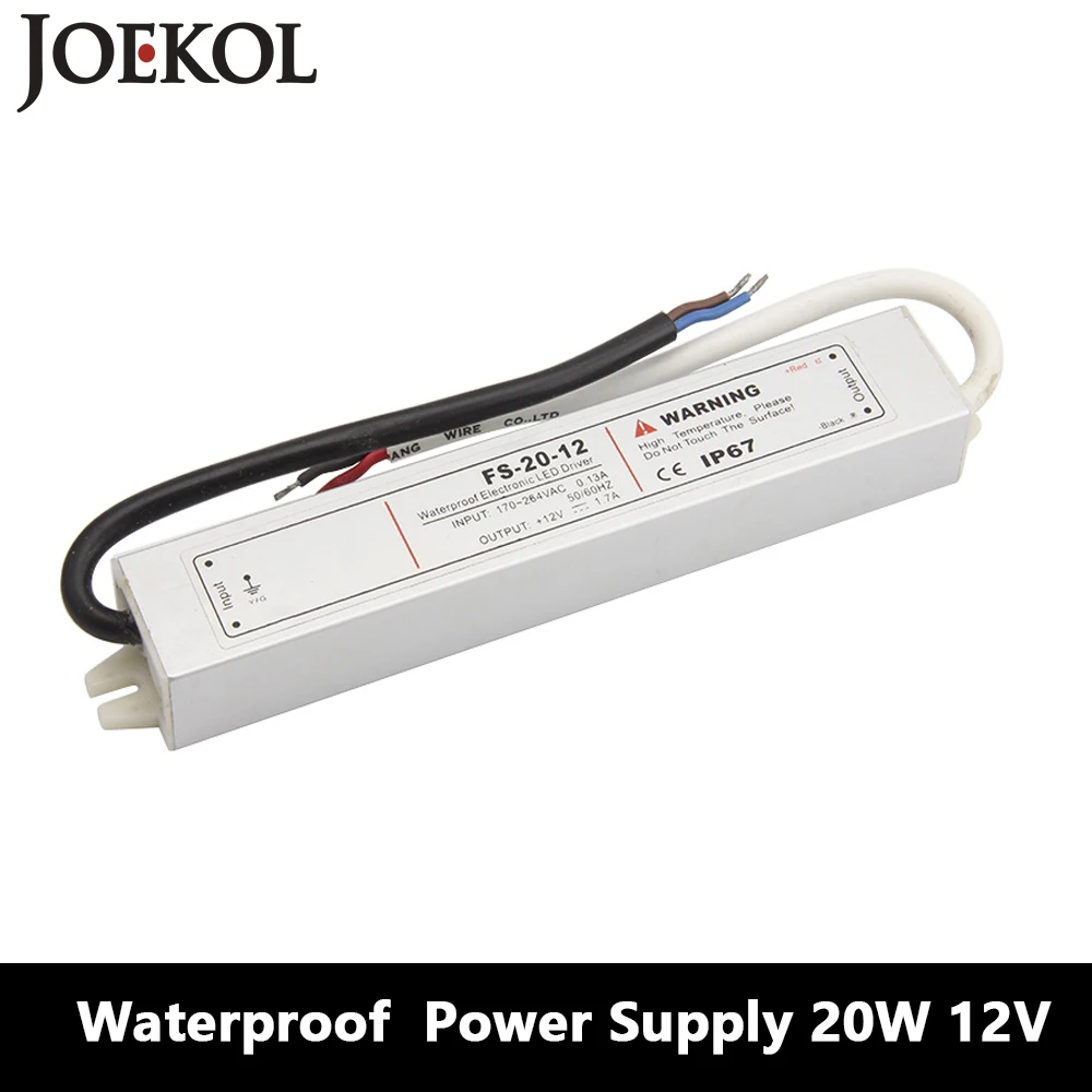 

Led Driver Transformer Waterproof Switching Power Supply Adapter,AC110V/220V To DC12V 20W Waterproof Outdoor IP67 Led Strip Lamp
