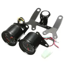 Universal Motos LED Backlight Odómetro & Tacômetro Velocímetro Bitola Dupla