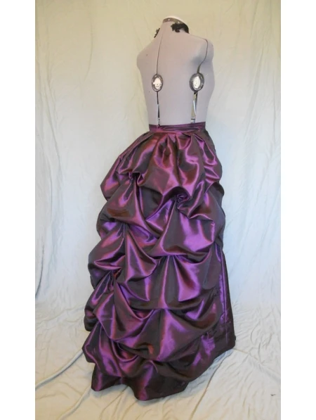 Фиолетовый Атлас Длинные викторианской суеты юбка