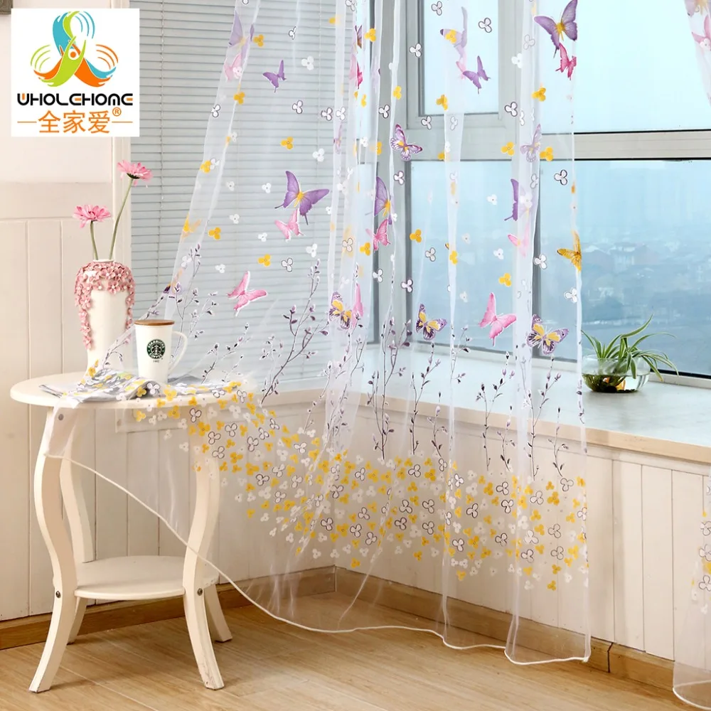 Online kopen wholesale vlinder gordijn stof uit china vlinder ...