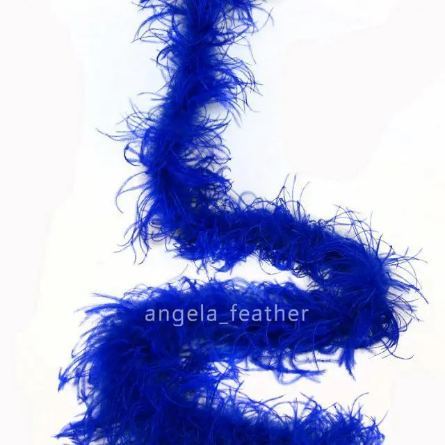 Royal Blue Ostrich Feather Boa,2 meters feather boa for wedding/party