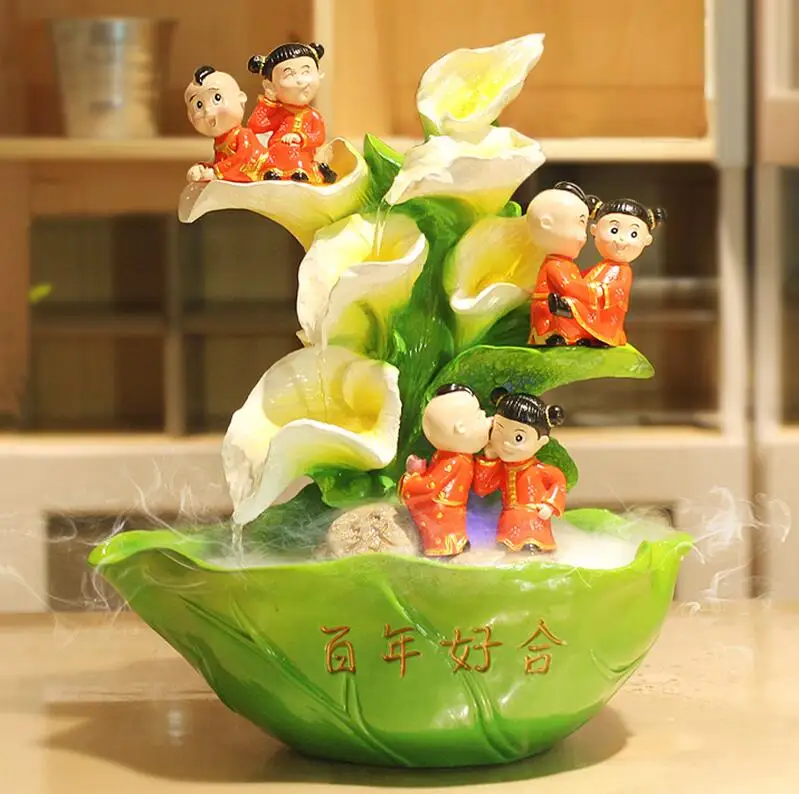 Creative home new house practical water fountain ornaments girlfriends