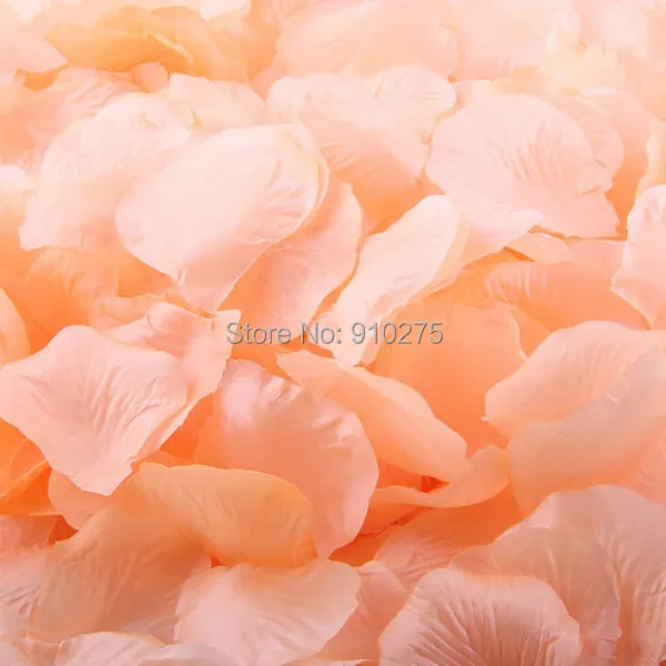 500 Pcs Lot Peach Color Silk Rose Petals Artificial Decorative
